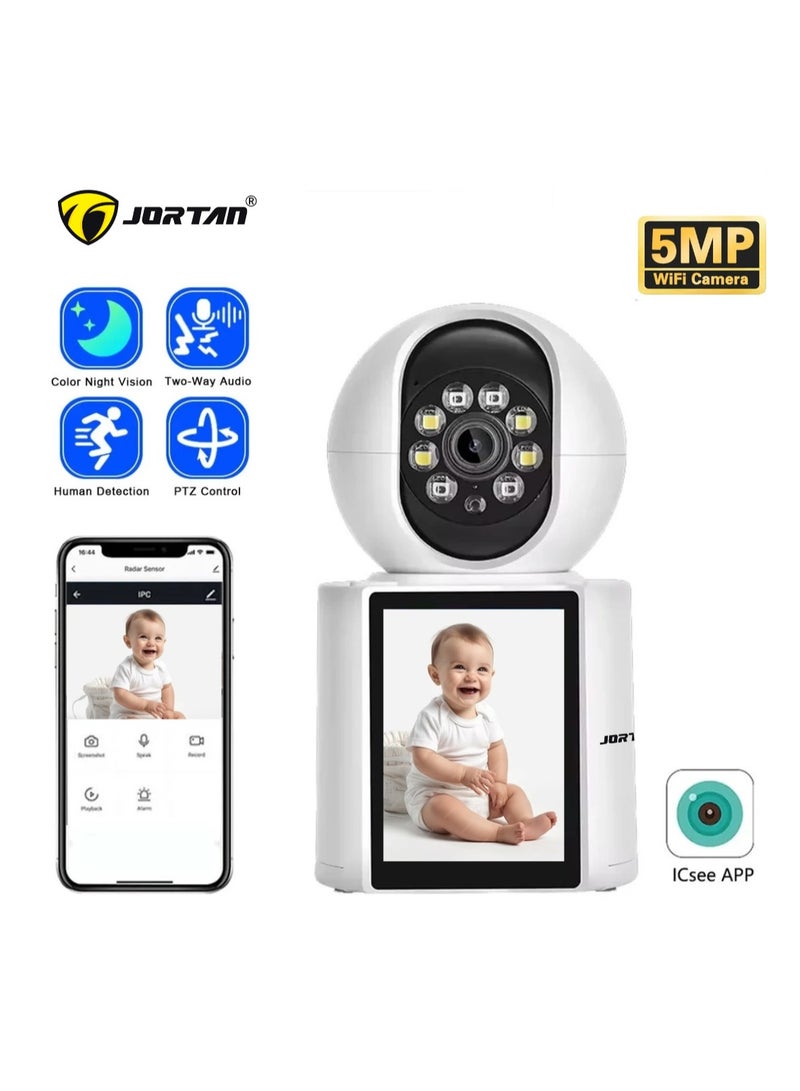 5MP Video Call Smart Camera, Free Video Calling, Motion Detection, Color and IR Night vision, Mobile Alarm, HD Resolution