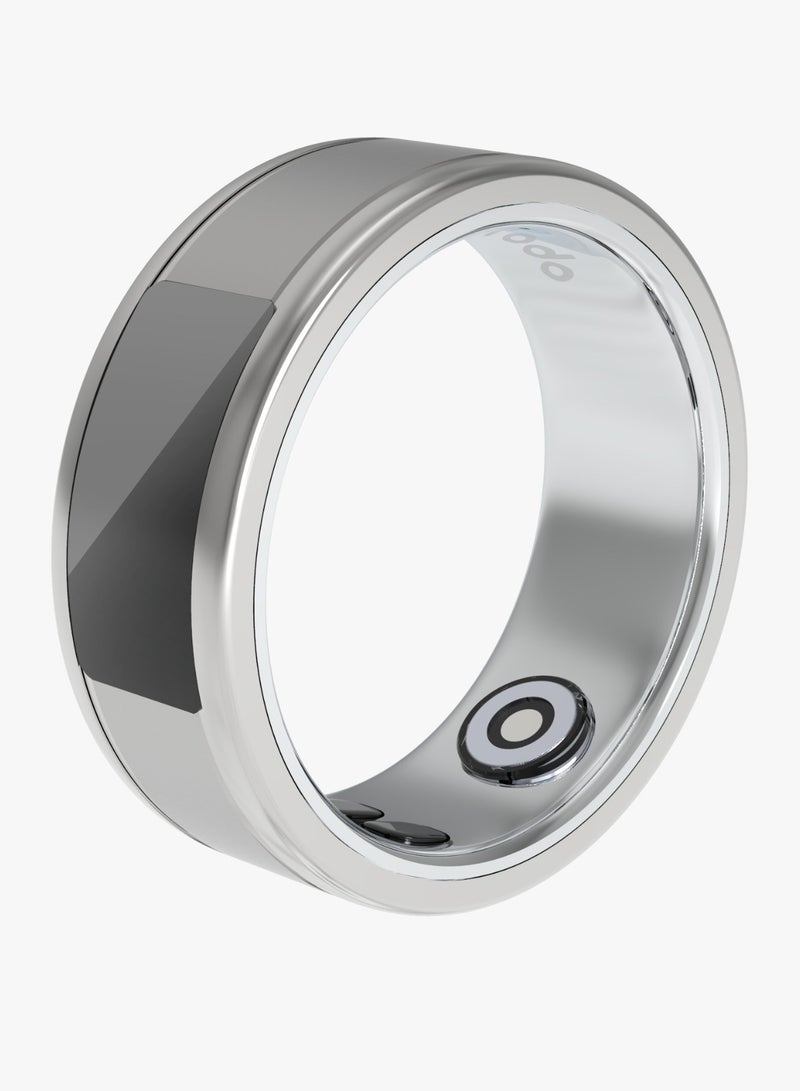 Smart Ring Health Tracker Size L 11 20.7mm / Works with App / Heart Rate & Sleep Monitor/ Sports Mode/Calorie/Distance/Pedometer/Daily Fitness /Menstrual Cycle/SpO2/Body Temperature  - Silver
