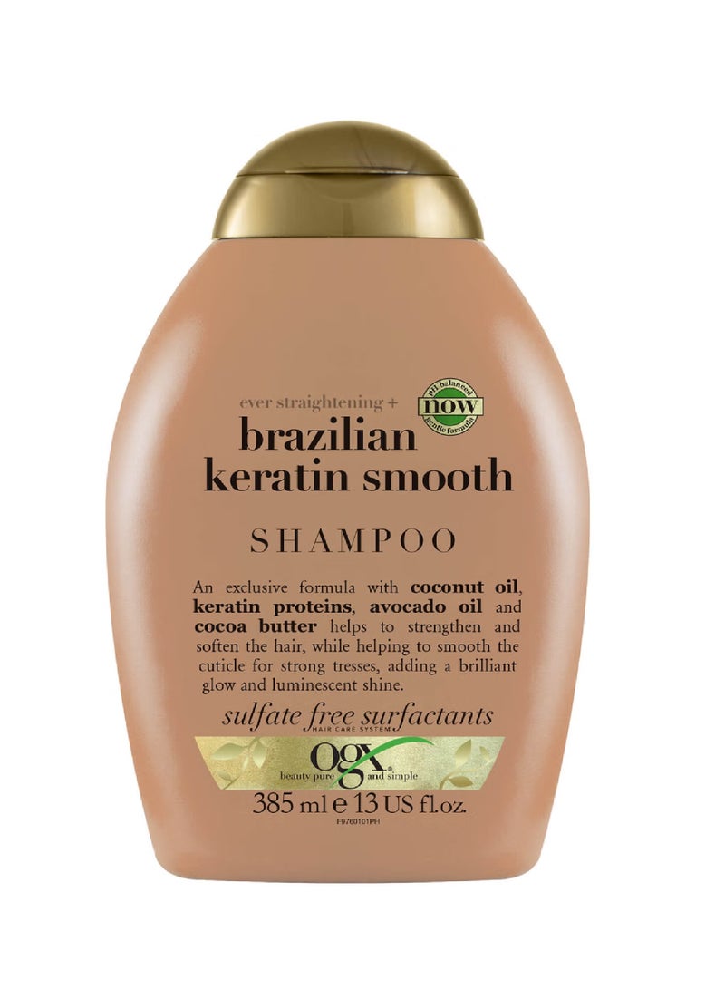 OGX BRAZILIAN KERATIN SMOOTH SHAMPOO 385ML