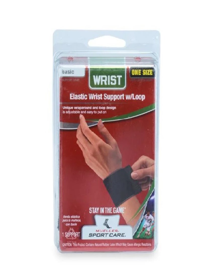 Elastic Wrist Support With Loop Black Osfm