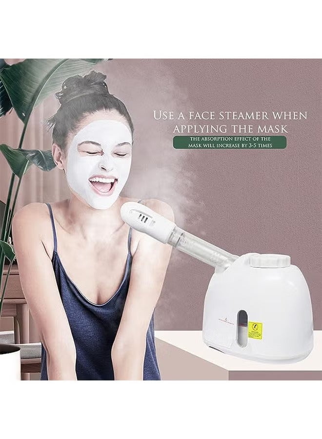 Face Steamer with 360° Rotatable Sprayer,Hot Mist Humidifier Steamer,Portable Facial Steamer for Personal Care,Use at Home or Salon