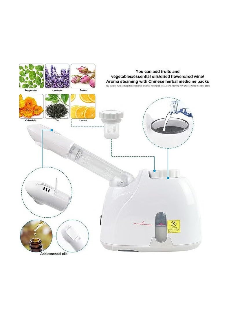 Face Steamer with 360° Rotatable Sprayer,Hot Mist Humidifier Steamer,Portable Facial Steamer for Personal Care,Use at Home or Salon