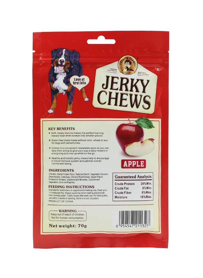 Charlie Jerky Chews Stick Apple Flavor Premium Dog Treats Pack of 5Bags