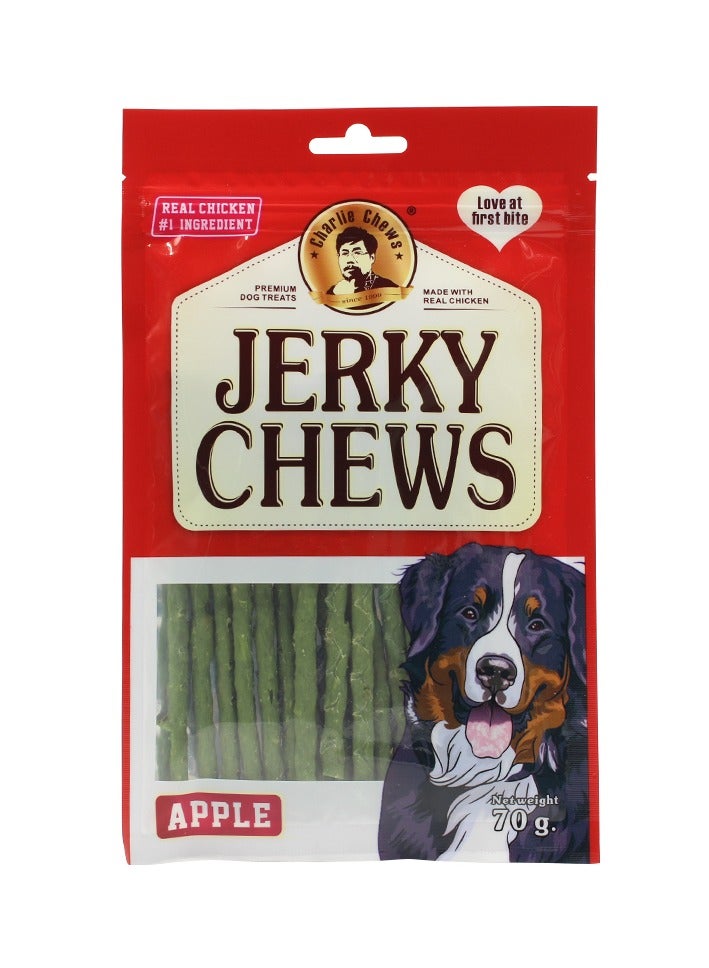 Charlie Jerky Chews Stick Apple Flavor Premium Dog Treats Pack of 5Bags