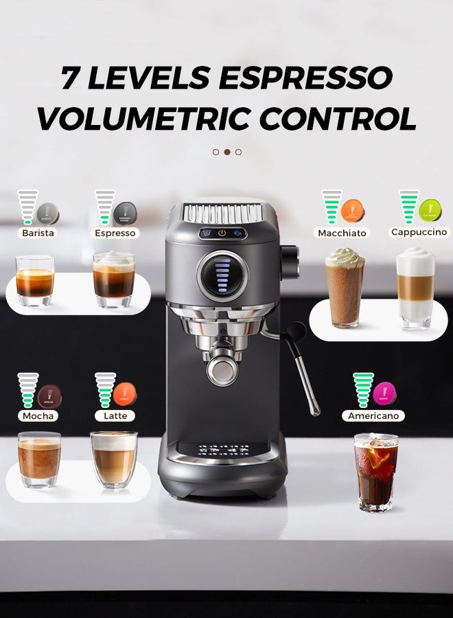 4 In 1 Espresso Machine Hot Cold Coffee Machine For Nespresso Dolce Gusto ESE Pods And Ground Coffee For Household Hotel And Office 1.1L