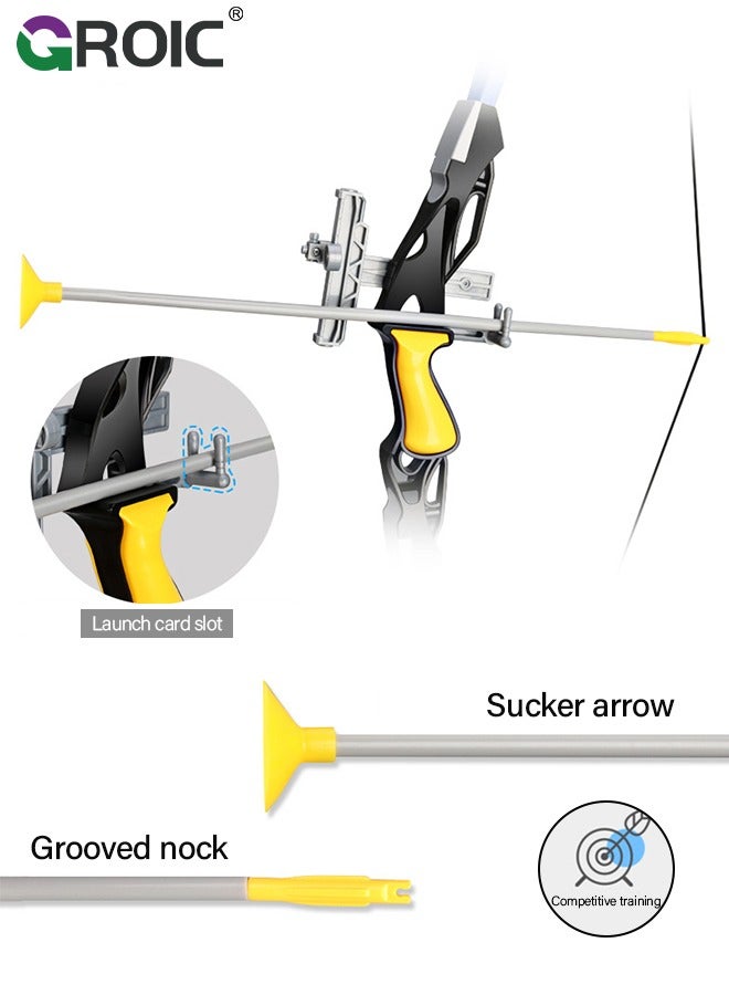 Sport Series Archery Shooting Set,  Basic Archery Set Outdoor Hunting Game, Bow and Arrow Toy for Kids, Include Target、Shoulder-strapped Quiver and 8 Suction Cup Arrows