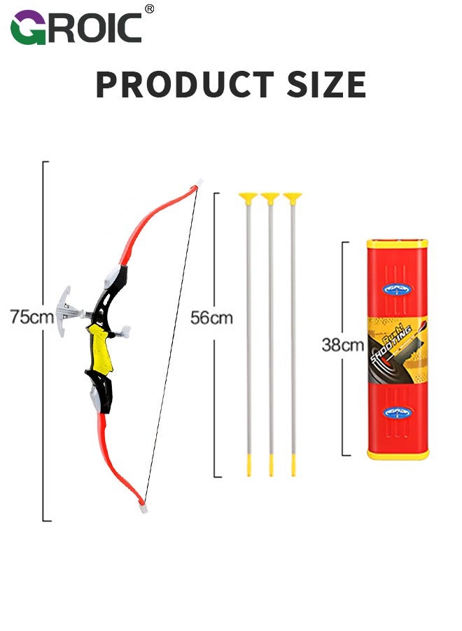 Sport Series Archery Shooting Set,  Basic Archery Set Outdoor Hunting Game, Bow and Arrow Toy for Kids, Include Target、Shoulder-strapped Quiver and 8 Suction Cup Arrows