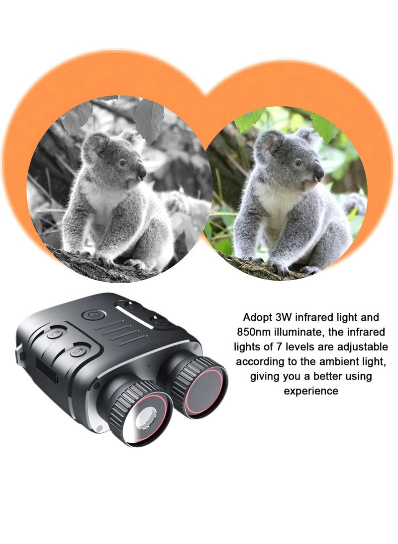 1080p Binocular, Portable And Durable Infrared Night Visions Binocular, 5x Digital Zoom Night Vision Goggles Photo Video Taking Digital Binoculars For Outdoor Hunting Boating