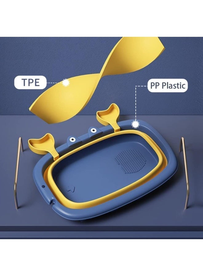 Baby Bathtub Portable With Baby Cushion, Collapsible Toddler Bath Tub For Kids, Foldable Infant Shower Basin, Anti Slip Skid Proof New Born Toddler Bathing Support | Bath Organizers, 0-2 Years