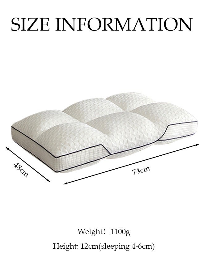 Super Comfort Ergonomic Pillow for Neck Head and Shoulder Pain Relief Contour Support Pillows for Bed Sleeping Orthopedic Cervical Spine Stretch Pillow for Side Back Stomach Sleeper