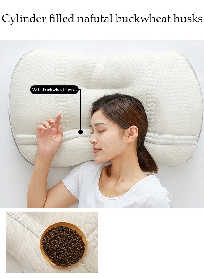 Super Comfort Ergonomic Pillow for Neck Head and Shoulder Pain Relief Contour Support Pillows for Bed Sleeping Orthopedic Cervical Spine Stretch Pillow for Side Back Stomach Sleeper