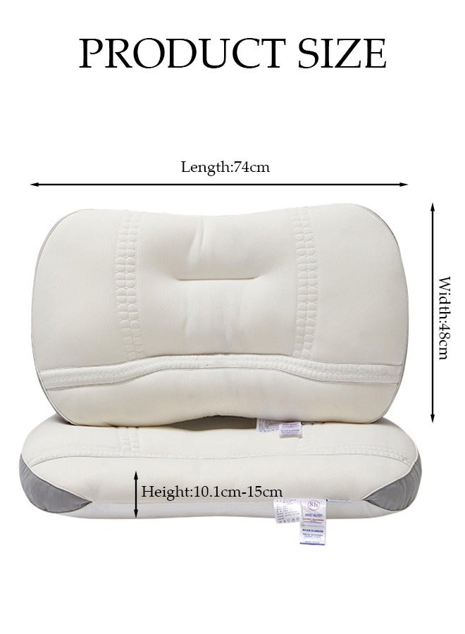 Super Comfort Ergonomic Pillow for Neck Head and Shoulder Pain Relief Contour Support Pillows for Bed Sleeping Orthopedic Cervical Spine Stretch Pillow for Side Back Stomach Sleeper