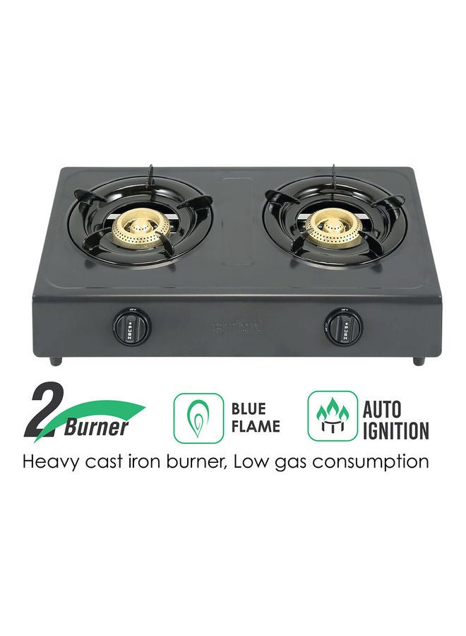 Stainless Steel Gas Stove 2 Burner SF5222GC BLACK Black