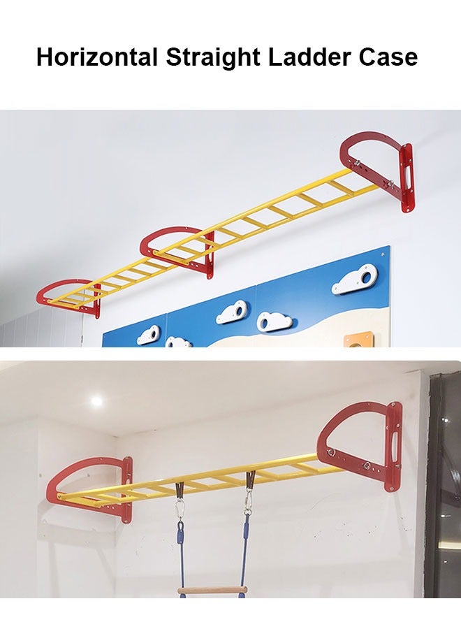 195CM Kids Horizontal Straight Ladder Frame for Indoor Climbing Wall