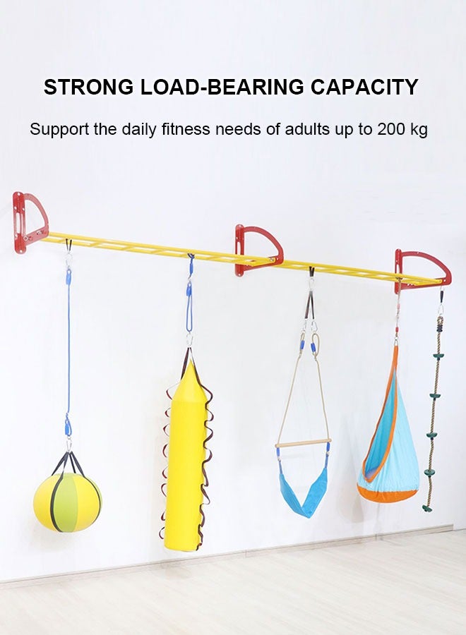 195CM Kids Horizontal Straight Ladder Frame for Indoor Climbing Wall