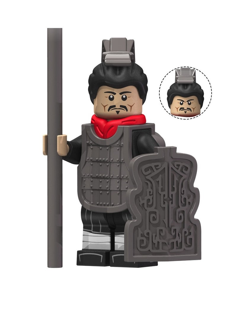 Puzzle Assembly Toys Qin Soldier Series Qin Wujiang Qin Shihuang Renzi KT1088 Assembly Blocks