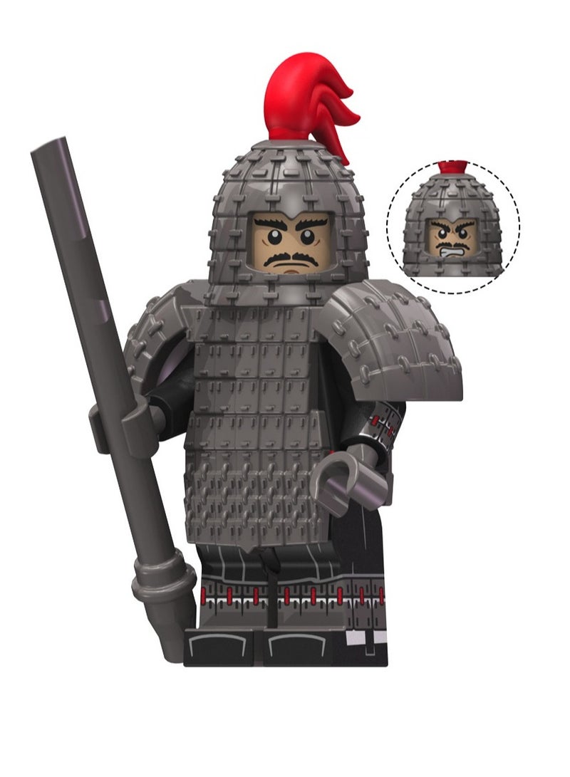 Puzzle Assembly Toys Qin Soldier Series Qin Wujiang Qin Shihuang Renzi KT1088 Assembly Blocks