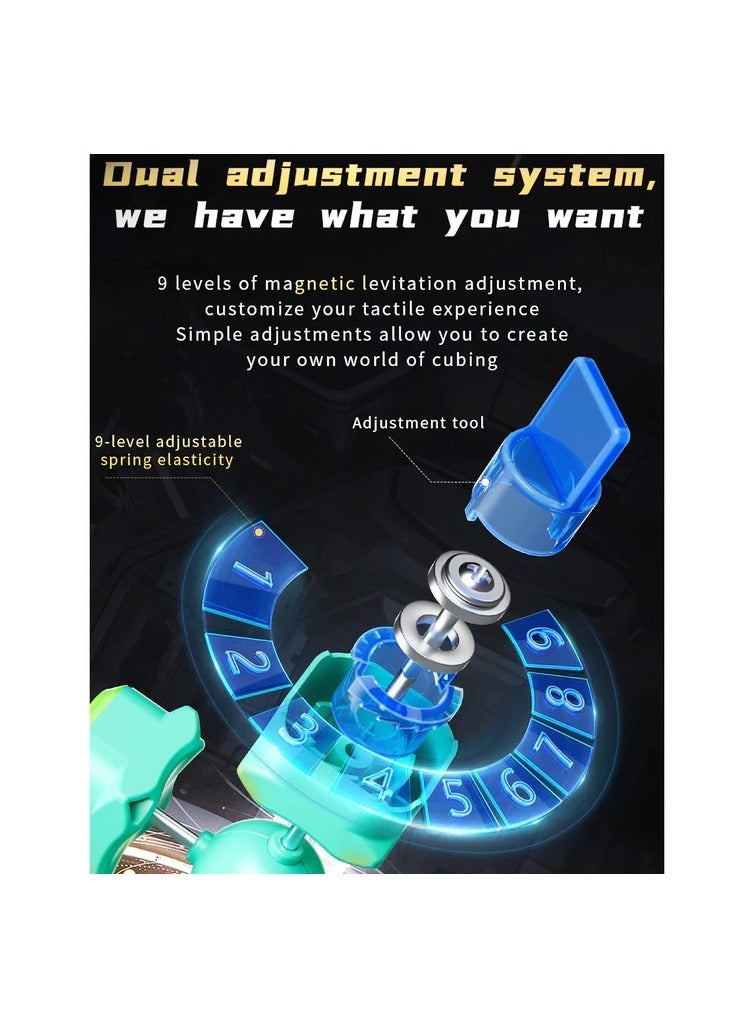 MoYu RS3M V5 3x3 Magnetic Cube Maglev with Robot Box Stickerless Latest 2023 Release