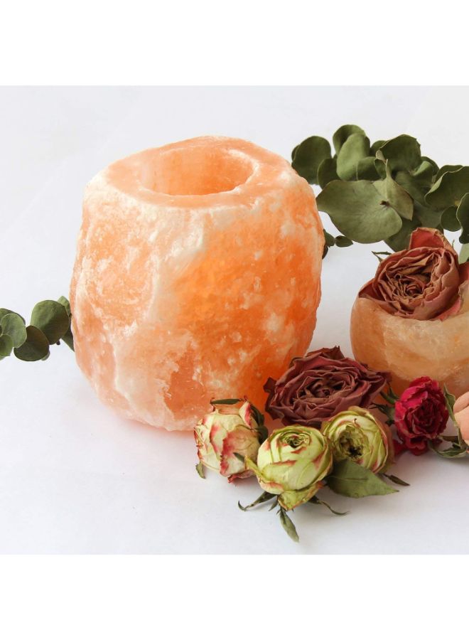 Himalayan Glow Salt Candle Holder Orange 3.2 x 3.8 x 2.8inch