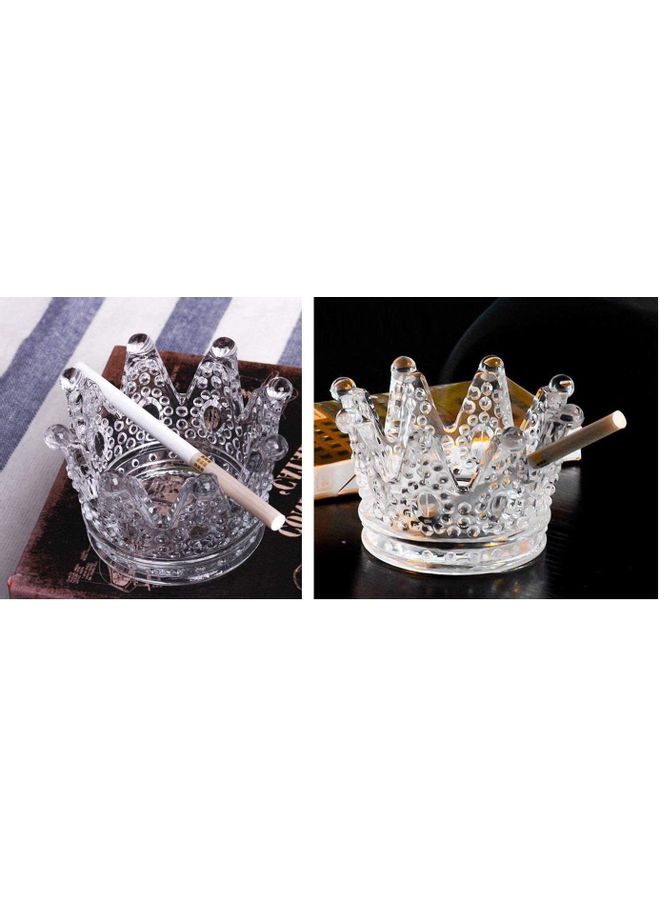 2-Piece Candle Holder Set Clear 7.8x6.8x5cm