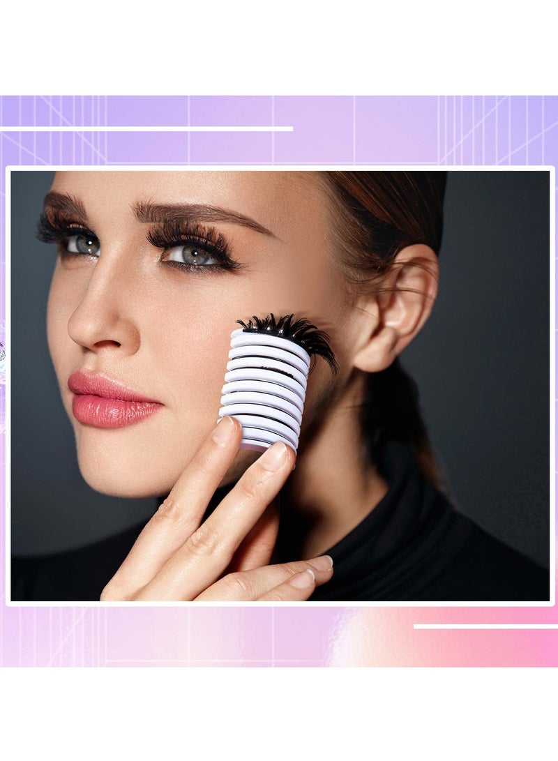 Self Adhesive False Eyelash Strips, Reusable, No Glue, Long Lasting Stickiness, Suitable for Most Strips of False Eyelashes, 1 Pcs 10 Pieces, 6 Pcs 1 Set, a Total of 60 Pieces.