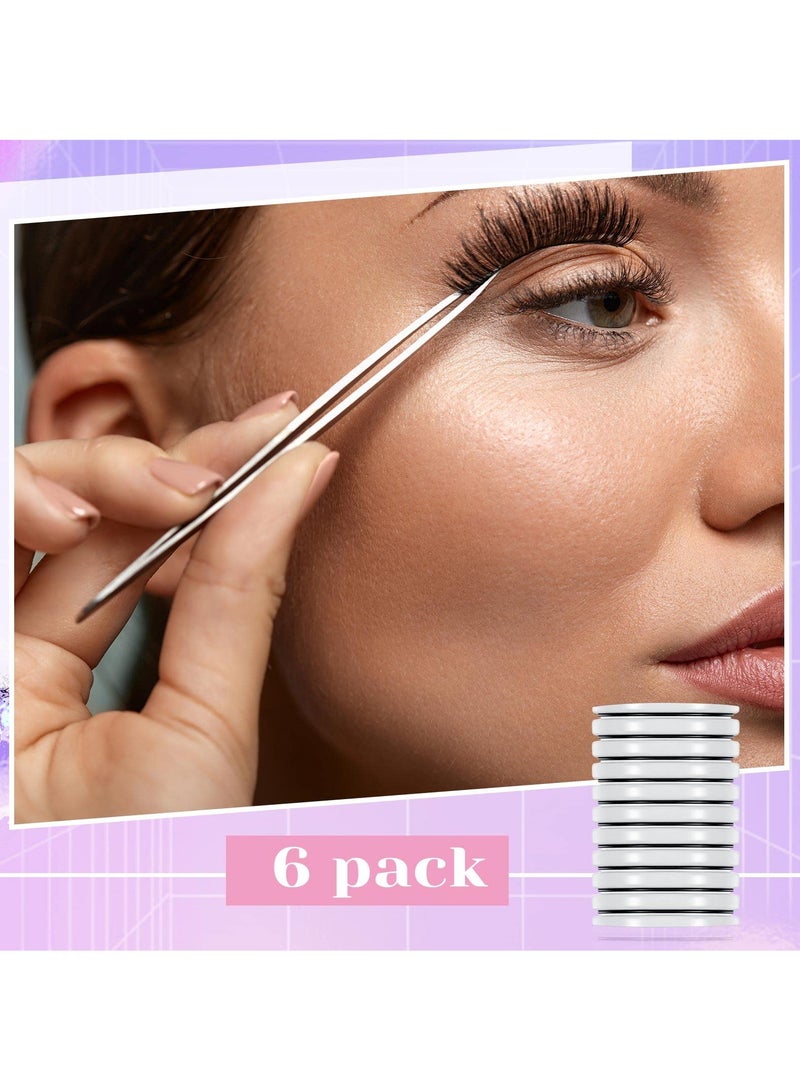 Self Adhesive False Eyelash Strips, Reusable, No Glue, Long Lasting Stickiness, Suitable for Most Strips of False Eyelashes, 1 Pcs 10 Pieces, 6 Pcs 1 Set, a Total of 60 Pieces.