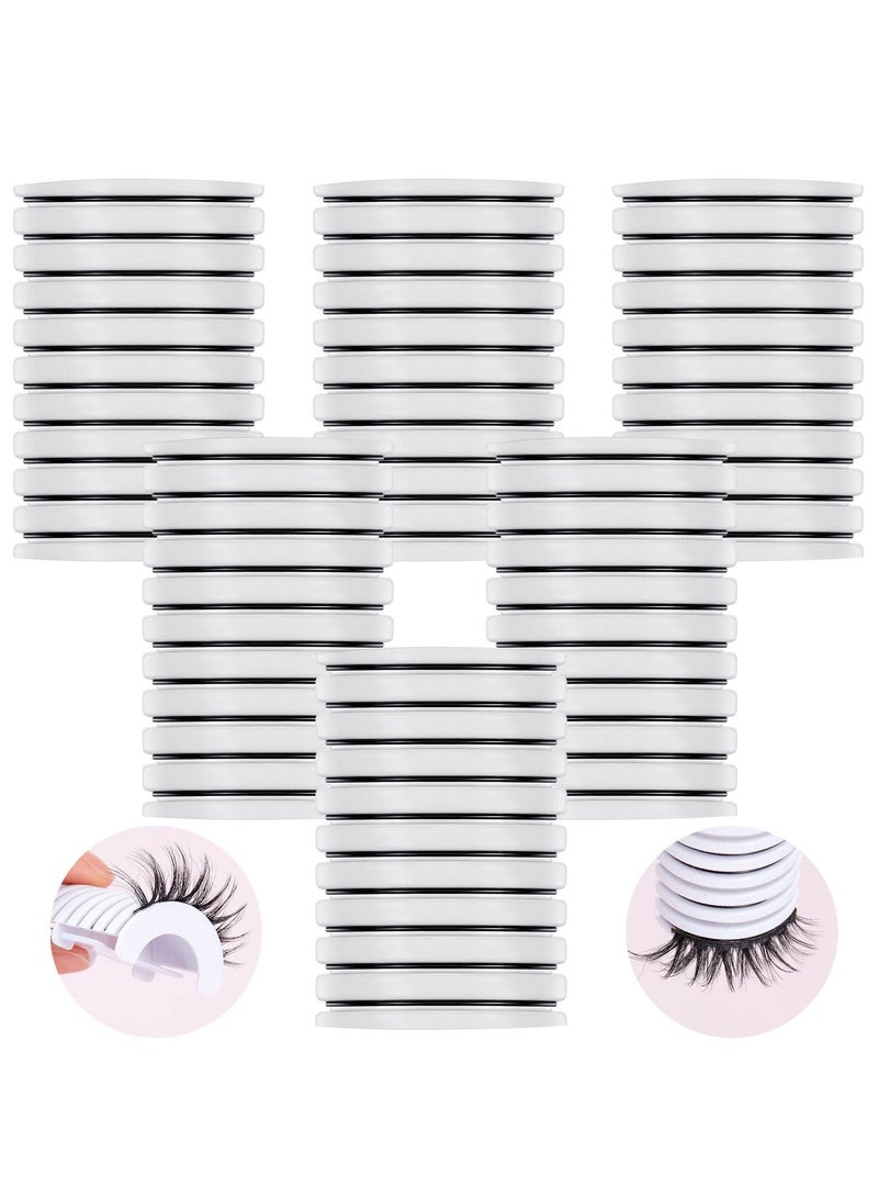 Self Adhesive False Eyelash Strips, Reusable, No Glue, Long Lasting Stickiness, Suitable for Most Strips of False Eyelashes, 1 Pcs 10 Pieces, 6 Pcs 1 Set, a Total of 60 Pieces.