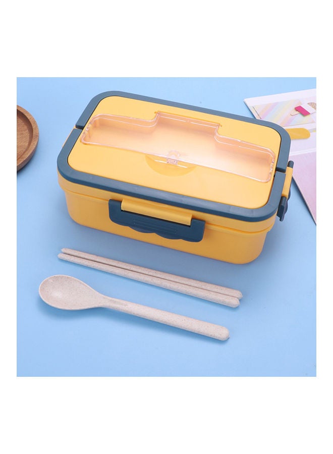 Wheat Straw Microwave Lunch Box - Yellow Yellow 12 x 20 x 7.6cm