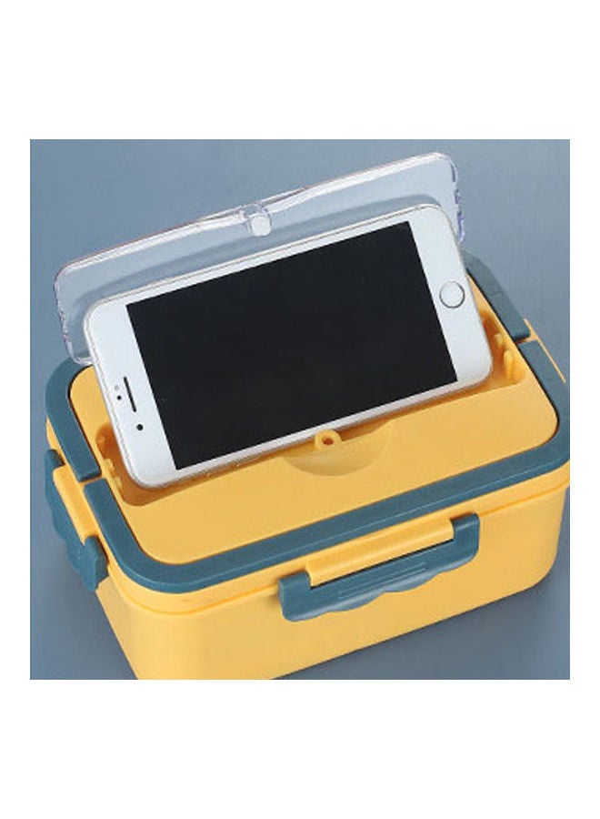 Wheat Straw Microwave Lunch Box - Yellow Yellow 12 x 20 x 7.6cm