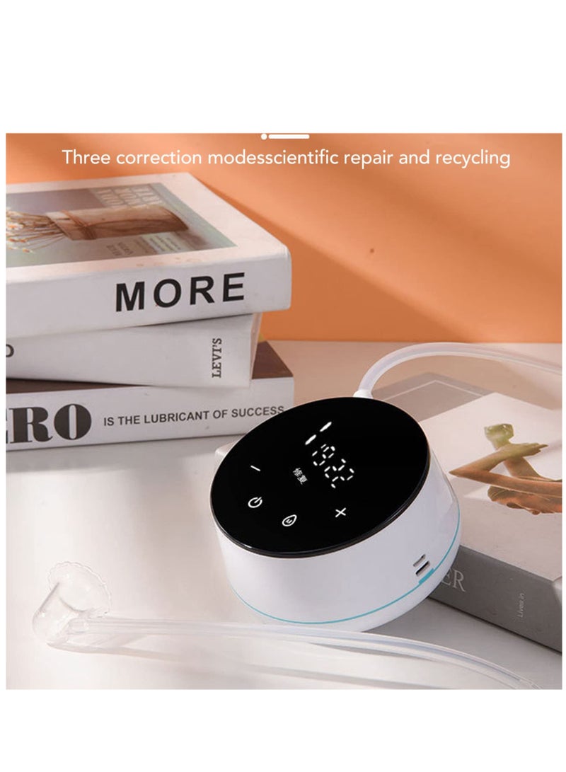 Electric Nipple Corrector for Flat or Inverted Nipples Rechargeable Flat Short Nipple Puller with LED Display and 6 Nipple Covers for Women, Help Breastfeeding