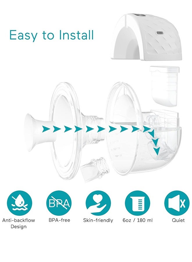 Hands Free Double Wearable Electric Breast Pump With  4 Modes And 9 Levels, 4 Sizes