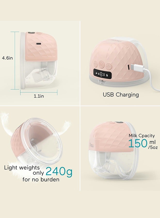 Hands Free Double Wearable Electric Breast Pump With 4 Modes And 9 Levels, 4 Sizes