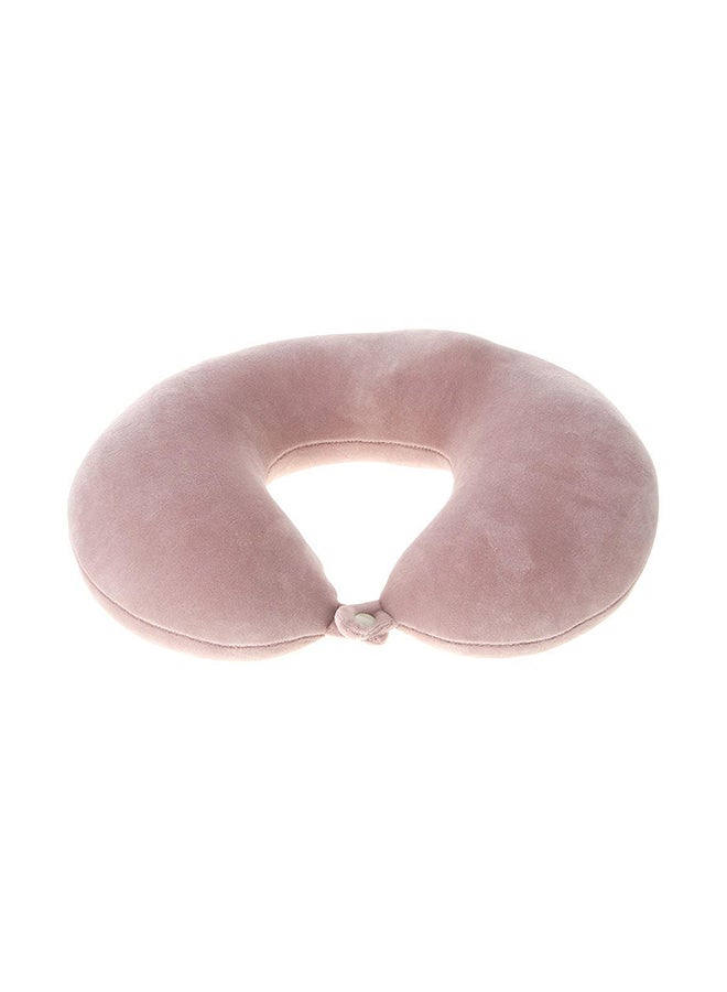 U-Shaped Travel Neck Pillow Flannel Pink 48 x  74cm