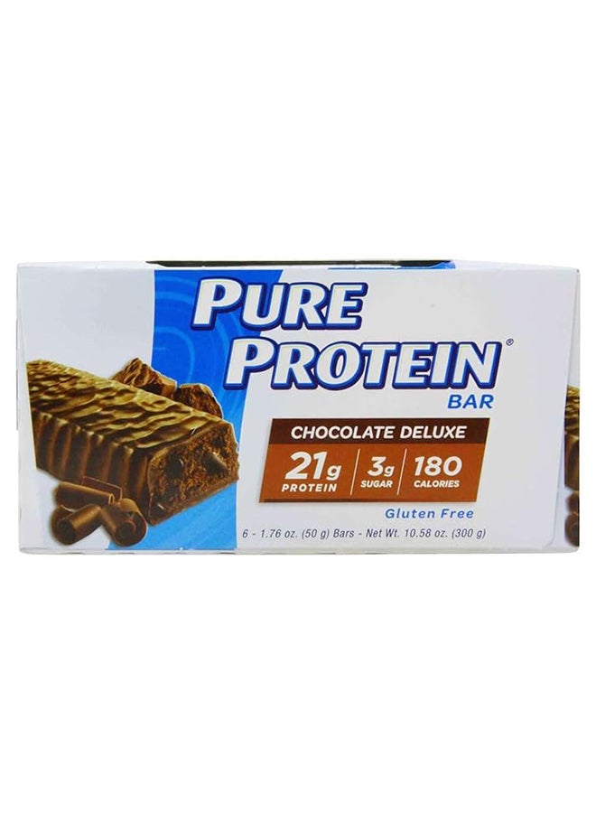 Bar Chocolate Deluxe 21G Protein 3G Sugar 180 Calories Gluten Free Pack Of 6 300G