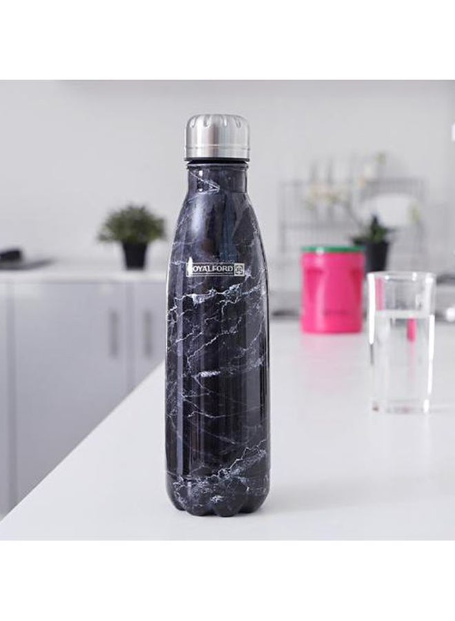 Double Wall Insulated Water Bottle Black/White