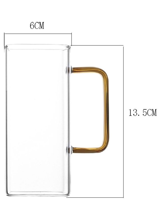 Square Shaped Glass with Handle Clear