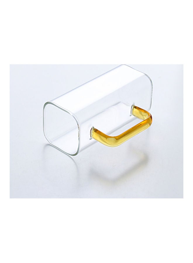 Square Shaped Glass with Handle Clear