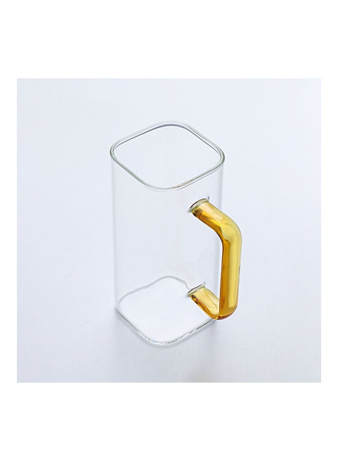 Square Shaped Glass with Handle Clear