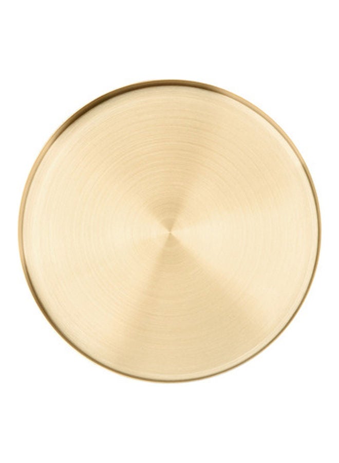 European Style Golden Stainless Steel Circular Tray Gold 20cm