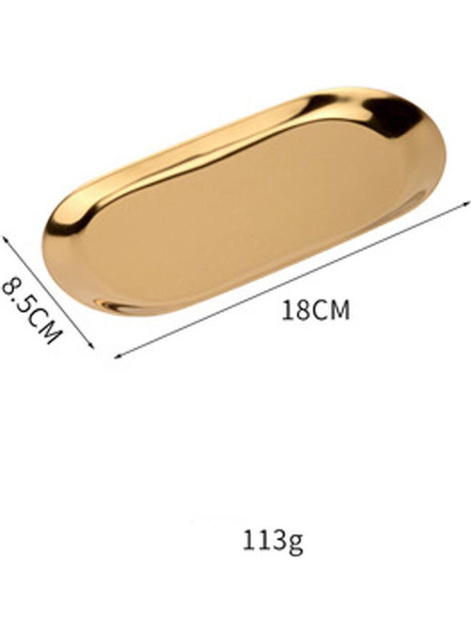 Nordic Oval Tray Gold 18x8.5cm