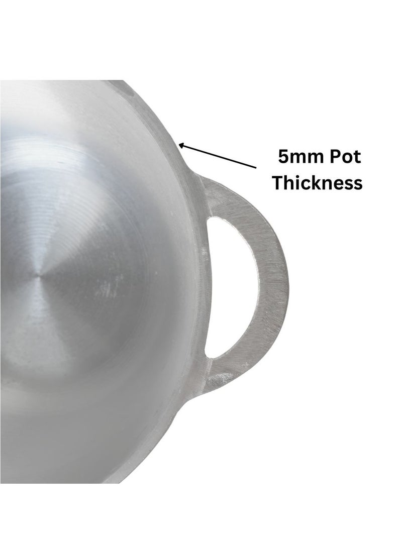 ARTC Premium Cast Iron Cookware And Die Cast Heavy Duty Cooking Pot Set Of 5 Pieces For Home-Use Hotels Kitchen Restaurant Outdoor And Camping