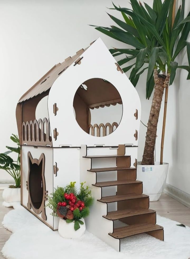 Cat villa cat House Lux Cat House Cat Double Decker Cat House Duplex Cat House Cat bed