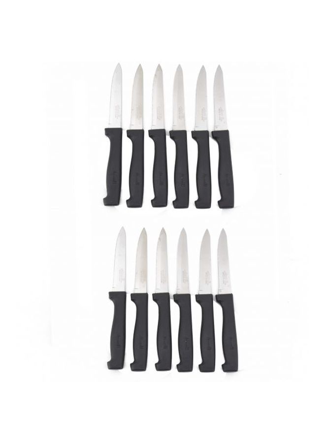12-Piece Knife Set Black/Silver