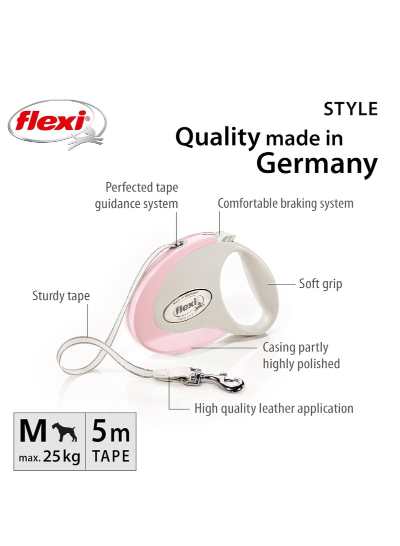 Flexi Tape Leash for Dogs PINK/MEDIUM