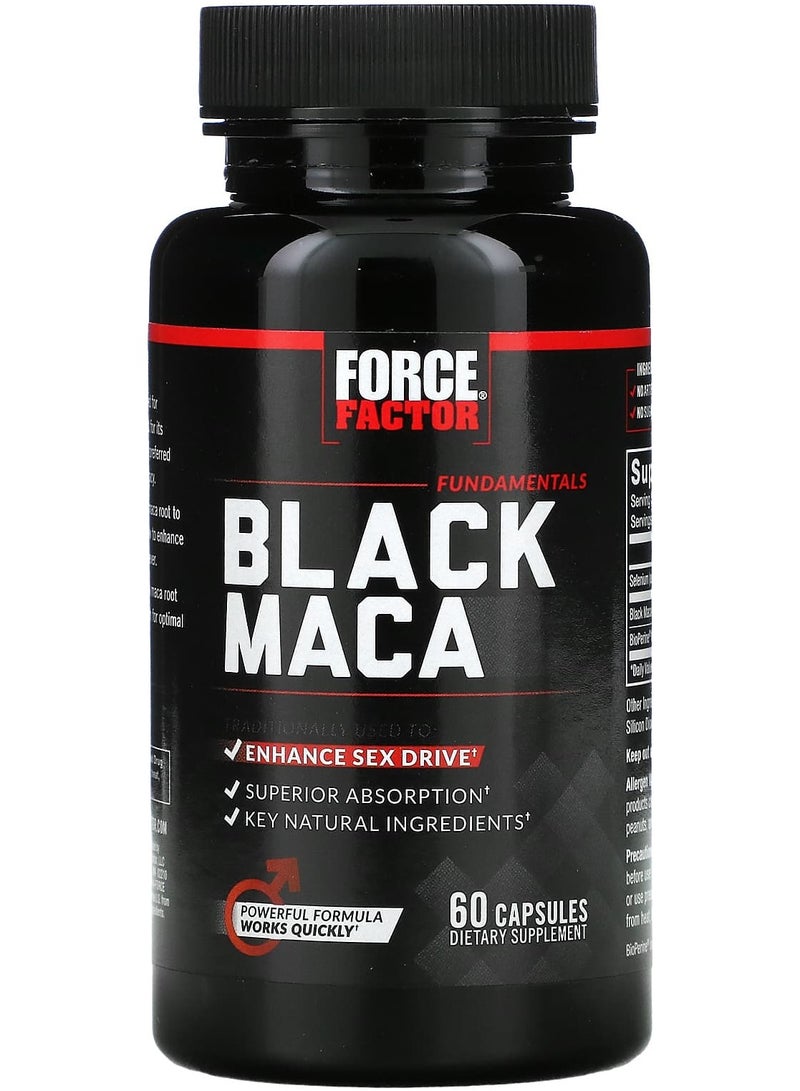 Force Factor, Black Maca, 60 Capsules