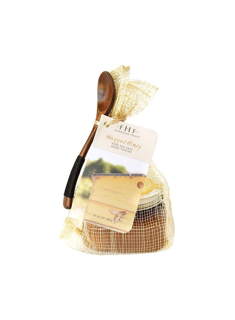 Farmhouse Fresh Whipped Honey Fine Grain Salt Scrub – 6oz. Paraben-Free, Sulfate-Free, Vegan Body Scrub with Vitamin-E, Phthalate-Free Fragrance
