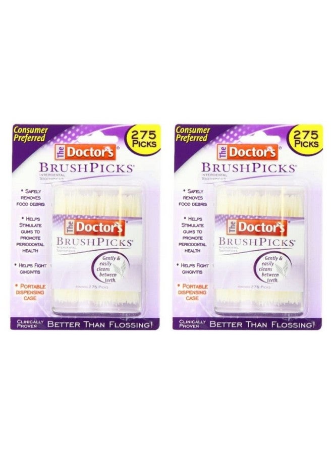 Brushpicks Interdental Toothpicks 275 Count (Pack Of 2)