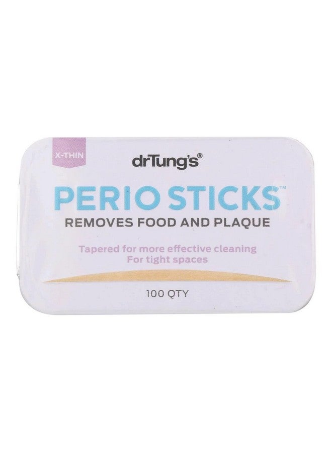 Dr. Tungs Doublesided Periosticks Xthin Fit Comfortably Between Teeth Stimulate Gums And Remove Plaque And Food Particles 100 Count