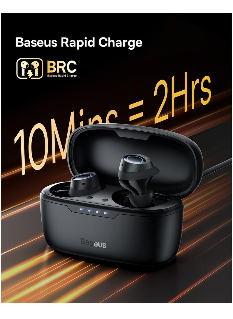 Active Noise Cancelling Wireless Earbuds, Bowie MA10 Reduce Noise by Up to 95%, 140H Battery Life, IPX6 Waterproof, Deeper Bass, 4 ENC Mics, Comfortable Fit, Bluetooth 5.3 Ear Buds Black