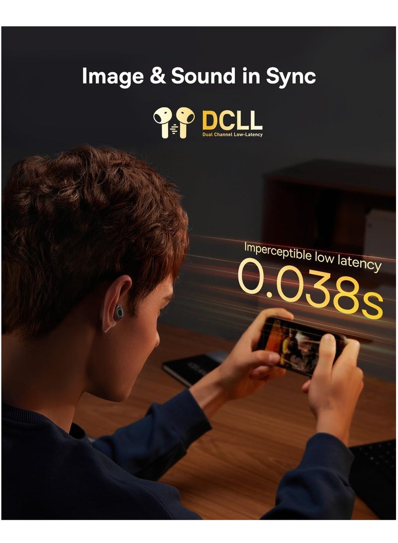 Active Noise Cancelling Wireless Earbuds, Bowie MA10 Reduce Noise by Up to 95%, 140H Battery Life, IPX6 Waterproof, Deeper Bass, 4 ENC Mics, Comfortable Fit, Bluetooth 5.3 Ear Buds Black